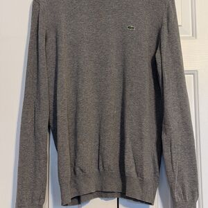 Lacoste Gray Long Sleeve Sweater